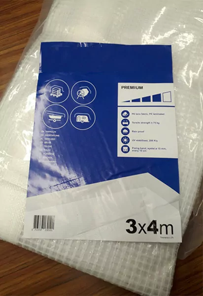 PE tarpaulin STD (No FR) 3x4m