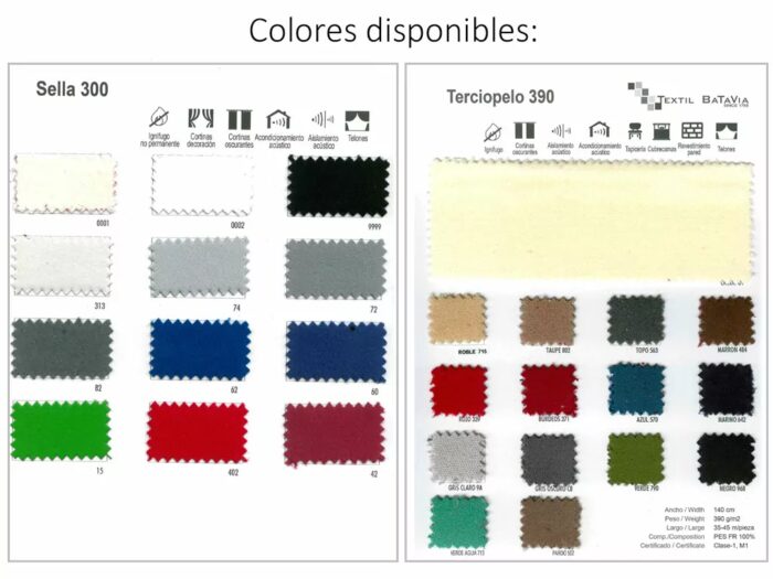 Cortinas acústicas de 2 Capas - Imagen 4