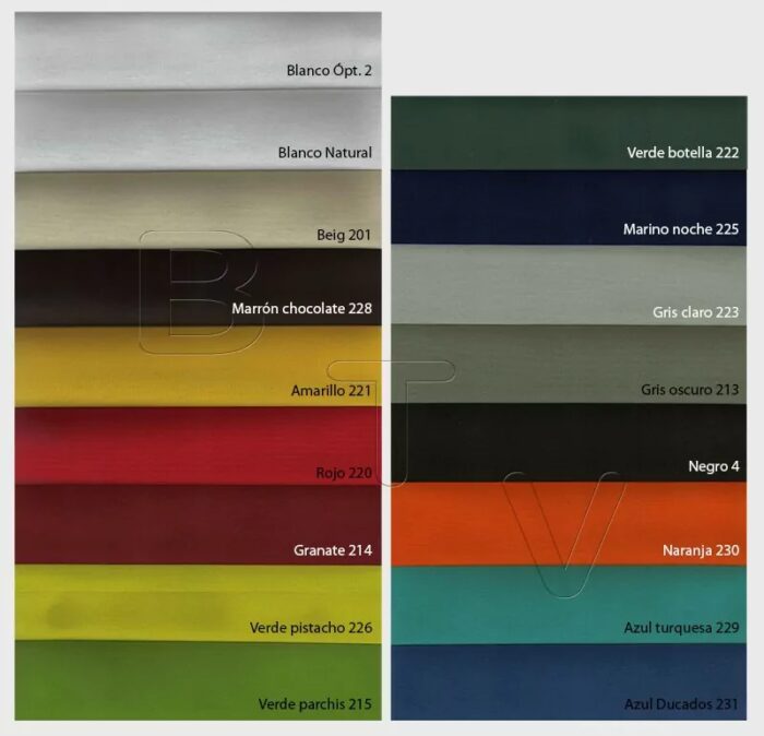 Loneta Duero 200 g: Gama Colores