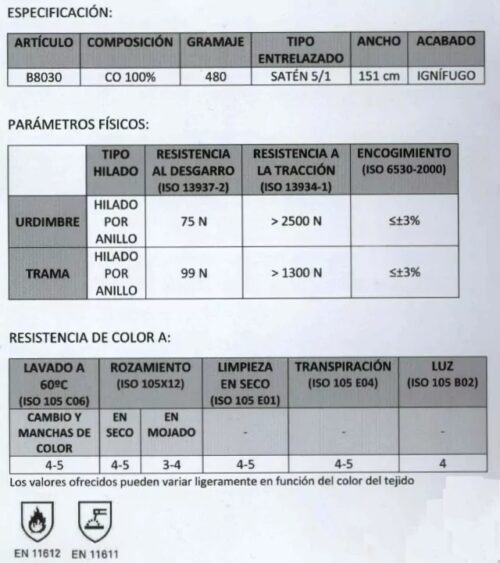 Satén 5/1 480 G/M2